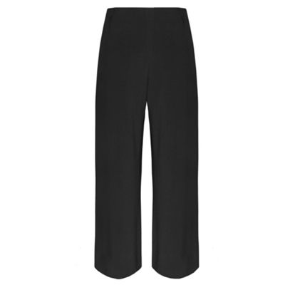Black Wide Jersey Trouser