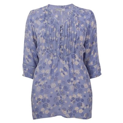 Ann Harvey Blue Pastel Print Blouse