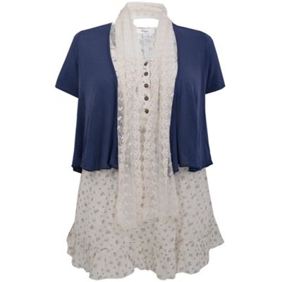 Ann Harvey Blouse, Shrug and Scarf Set