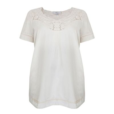 Ann Harvey Mesh Detail Embroidered Blouse