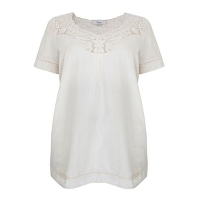 Ann Harvey Mesh Detail Embroidered Blouse