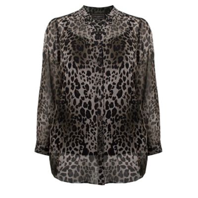 Printed Animal Chiffon Blouse