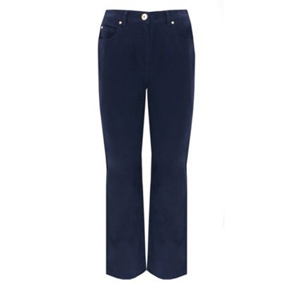 Navy Mole Skin Trousers