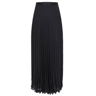 Black Sunray Pleated Skirt