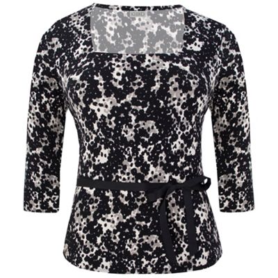 Patterned Square Neck Top