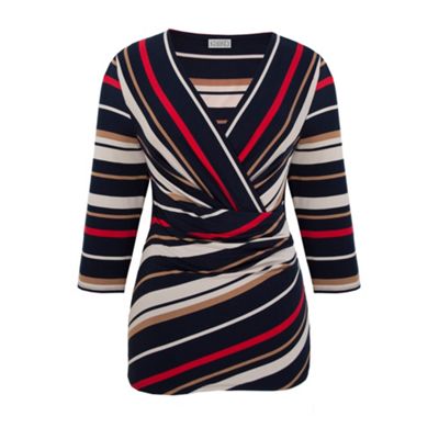 3/4 Sleeve Stripe Top