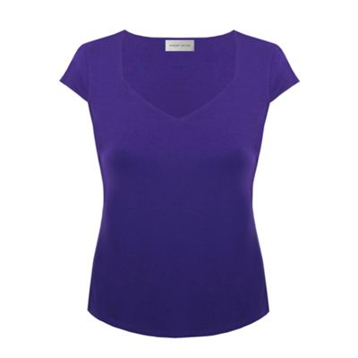 Purple Sweetheart Neck Top