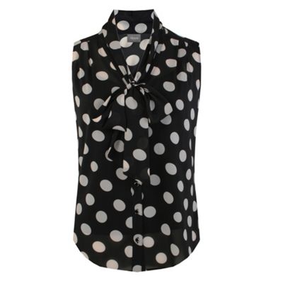 Alexon Black Spot Sleeveless Blouse