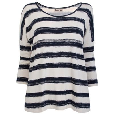 Grey Painted Stripe Top