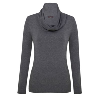 Light Grey Cowl Neck Jumper