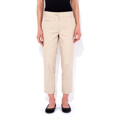 Stone petite cropped trousers