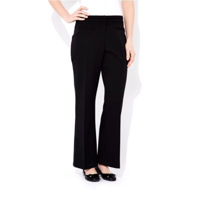 Black petite bootcut trousers