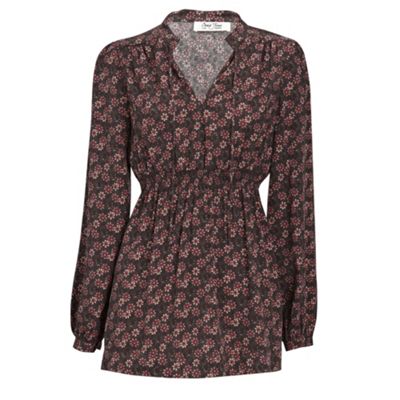 Oasis Hutton ditsy viscose blouse