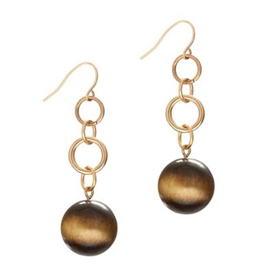 Brushed Metallic Drop Earrings