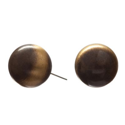 Brushed Metallic Stud Earring