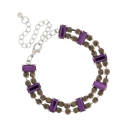 Deco purple baguette stone bracelet