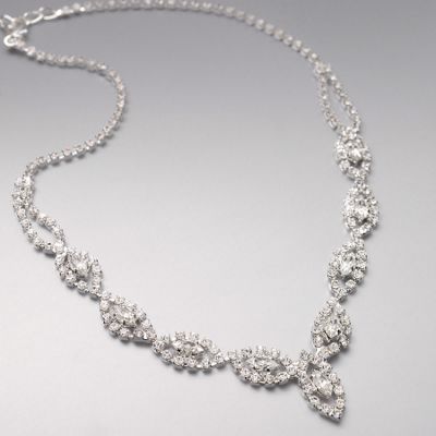 Lydia oval diamante necklace