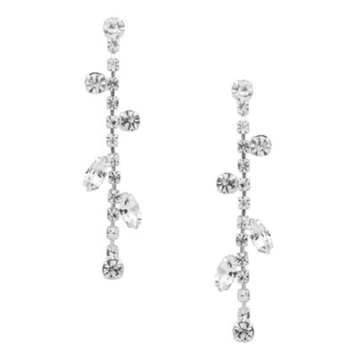 Silver bubble drop earrings