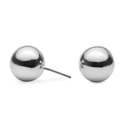 Silver classic ball stud earring