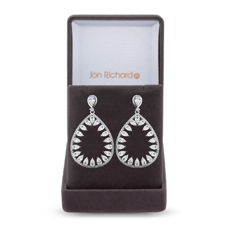 Jon Richard - Cubic Zirconia Open Peardrop Earrings Review