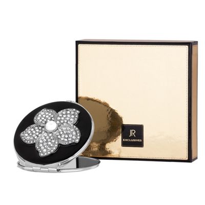 Pearl and Crystal Compact Mirror