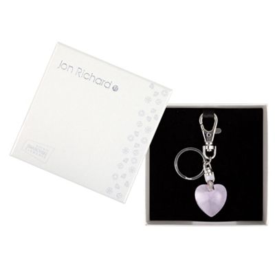 Pink Crystal Heart Keyring made with SWAROVSKI ELEMENTS