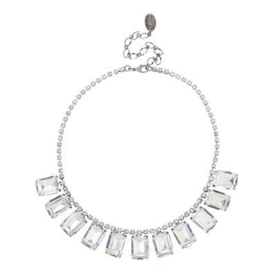 Diamante crystal and square stone allway necklace