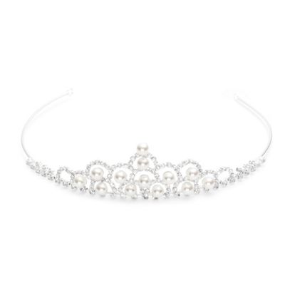 Pearl and diamante crystal children's tiara