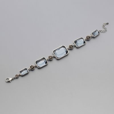 Blue Glass Square Bracelet