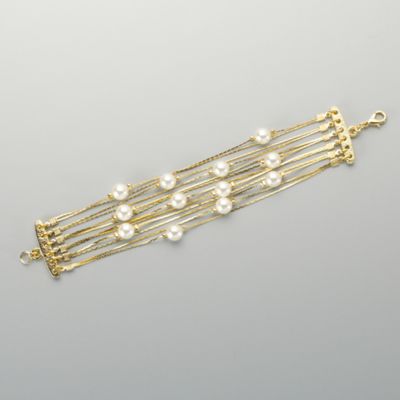 Elegant Chain And Pearl Bracelet