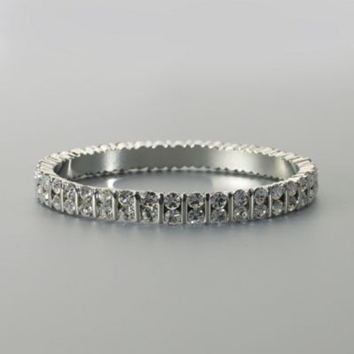 Channel Set Crystal Bangle
