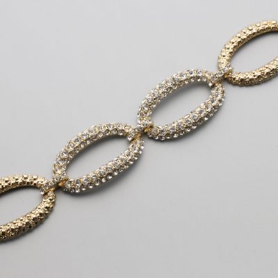Gold Pave Loop Bracelet
