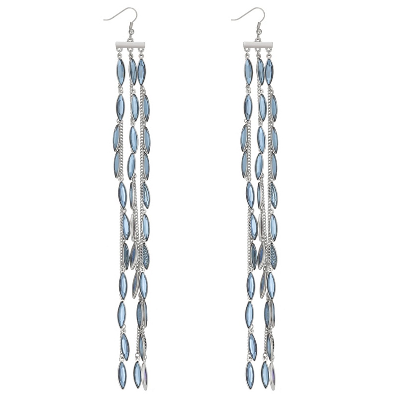 Mood - Crystal Leaf Statement Long Drop Earrings Review