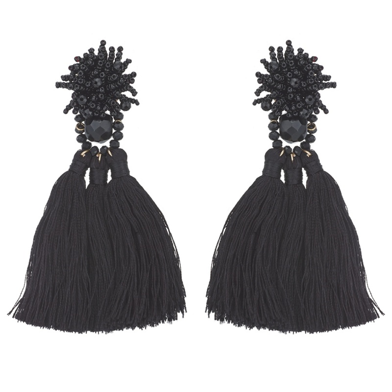 Mood - Bead Cluster Tassel Statement Earrings Review