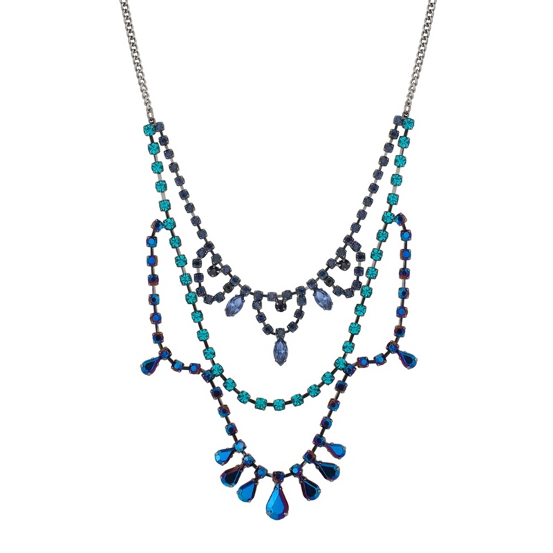 Butterfly by Matthew Williamson - Designer Diamante Peardrop Triple Row Necklace Review