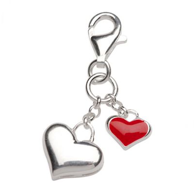 Simply Silver Sterling Silver Cluster Heart Charm