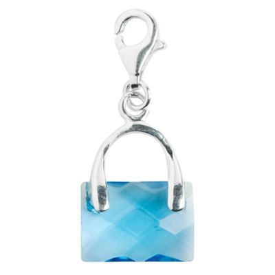 Simply Silver Sterling Silver Crystal Handbag Charm