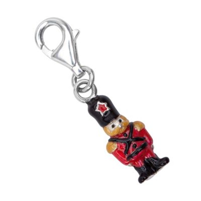 Simply Silver Sterling Silver Red Toy Soldier Charm