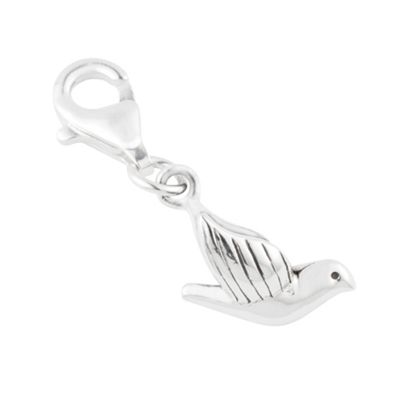 Sterling silver sparrow charm