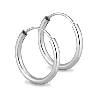 Simply Silver Sterling Silver Small Sleeper Hoop Earring