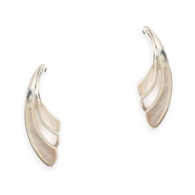 Simply Silver Sterling silver mother of pearl earring