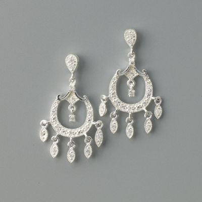 Sterling Silver Vintage Chandelier Earrings