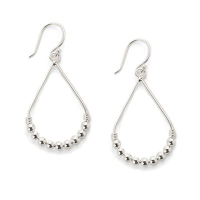 Simply Silver Sterling Silver Bead Teardrop Earring