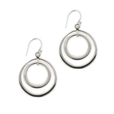 Simply Silver Sterling Silver Circle Drop Earrings