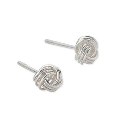 Simply Silver Sterling Silver Knot Stud Earring