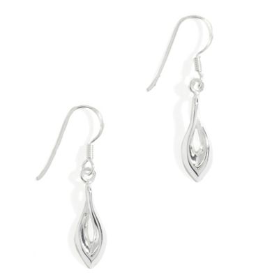 Simply Silver Sterling Silver Twist Teardrop drop Earring