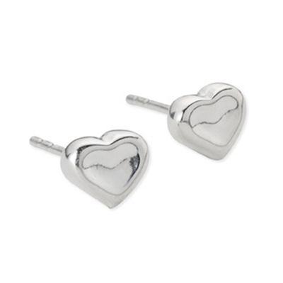 Simply Silver Sterling Silver Tiny Heart Stud Earring