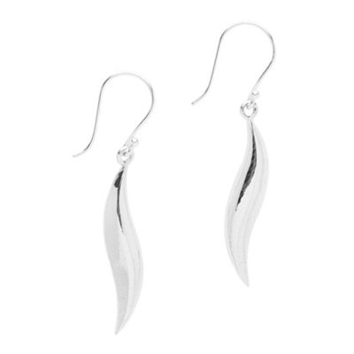 Simply Silver Sterling Silver Single Wave Drop Earring