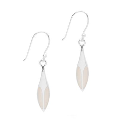 Simply Silver Sterling Silver Mother Of Pearl Drop Earrings