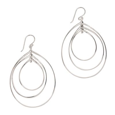 Simply Silver Sterling Silver Triple Hoop Earring